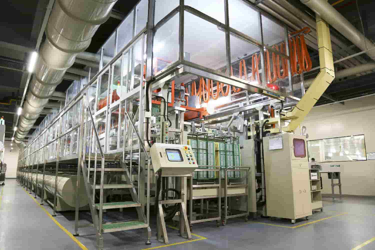 Electroless gold plate production line