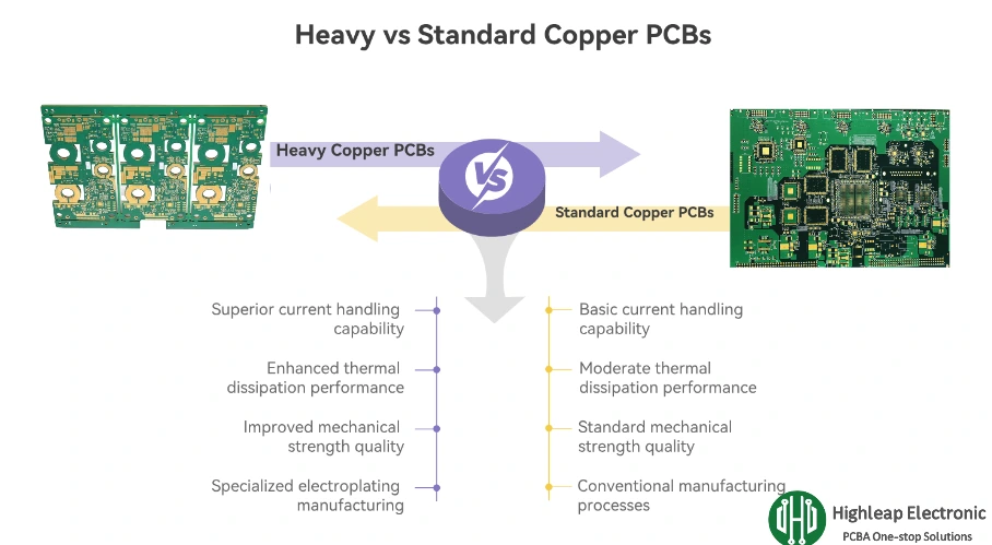 Zware versus standaard koperen PCB's