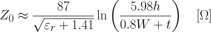 Characteristic Impedance of Microstrip Line