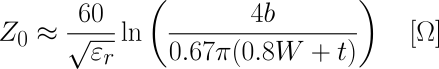 Characteristic Impedance of Stripline