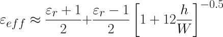 Effective Dielectric Constant in Microstrip