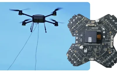 Fiber Optic Tether PCB UAV Design and Communication System
