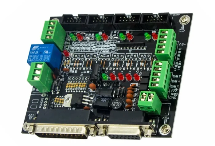 Complex black PLC PCB with dense LED arrays used to demonstrate how layer count affects bare board pricing quotes