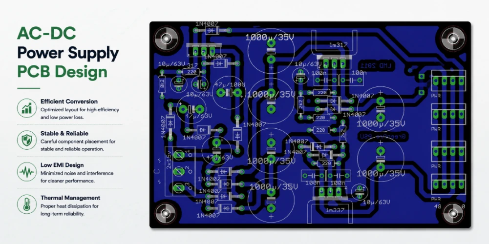 AC-DC power supply PCB design layout review