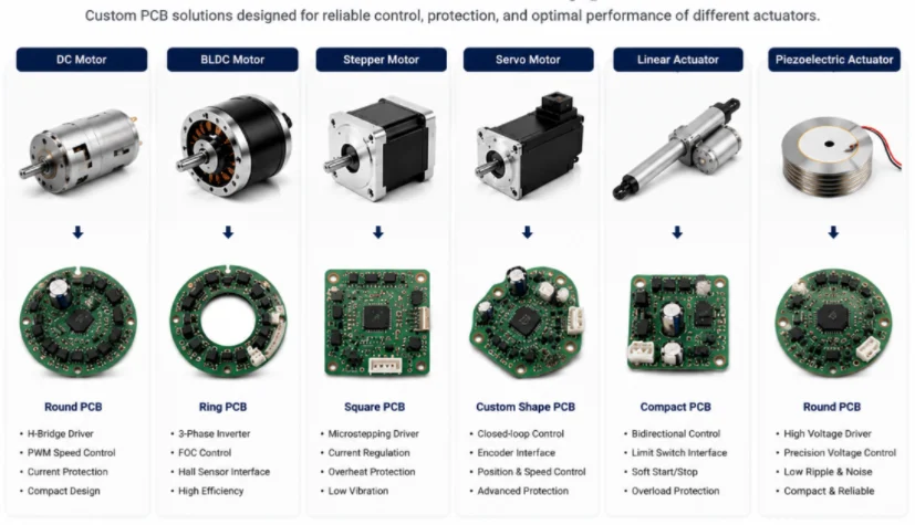 Actuator PCB Types