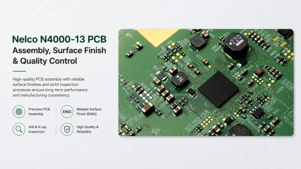 Nelco N4000-13 PCB Assembly, Surface Finish and Quality Control