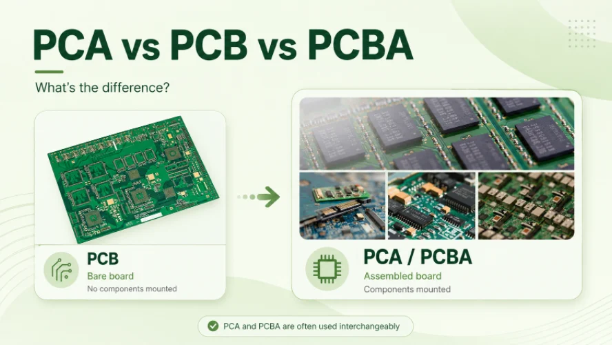 PCA vs PCB vs PCBA details