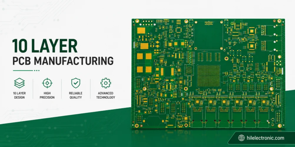 10 layer PCB manufacturing process from DFM to inspection