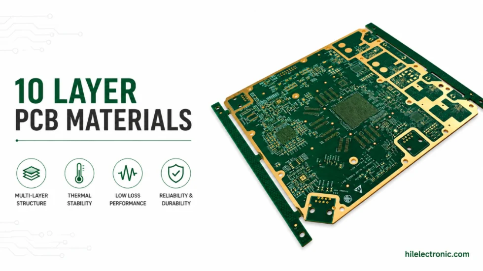 10 layer PCB material selection and laminate stackup
