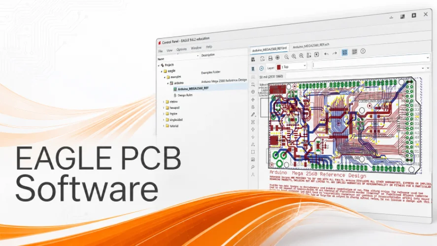 EAGLE PCB software interface display