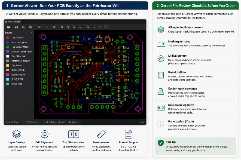 Gerber File Review Checklist: How to Check PCB Files Before You Order