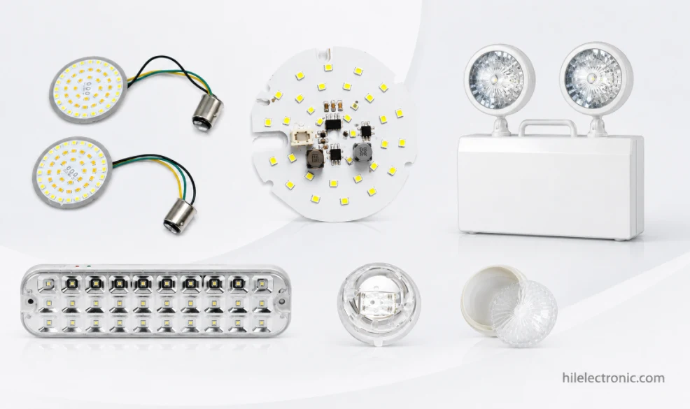 LED非常灯・避難誘導灯用プリント基板：バッテリーバックアップ付き基板、自己診断機能、ドライバ回路