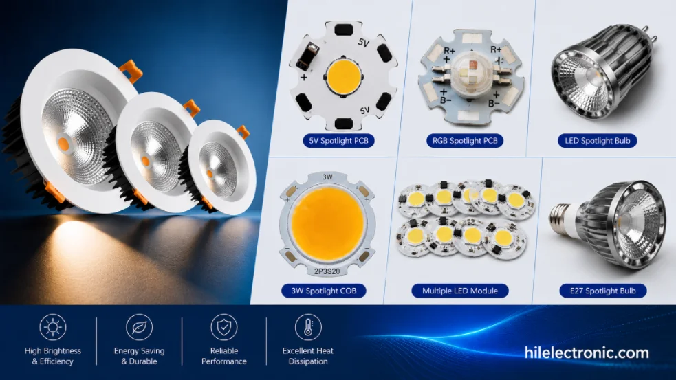 LED spotlight PCB assembly