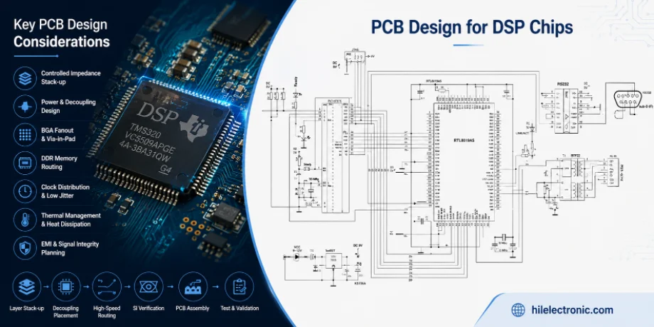 PCB design and DSP chip application layout review