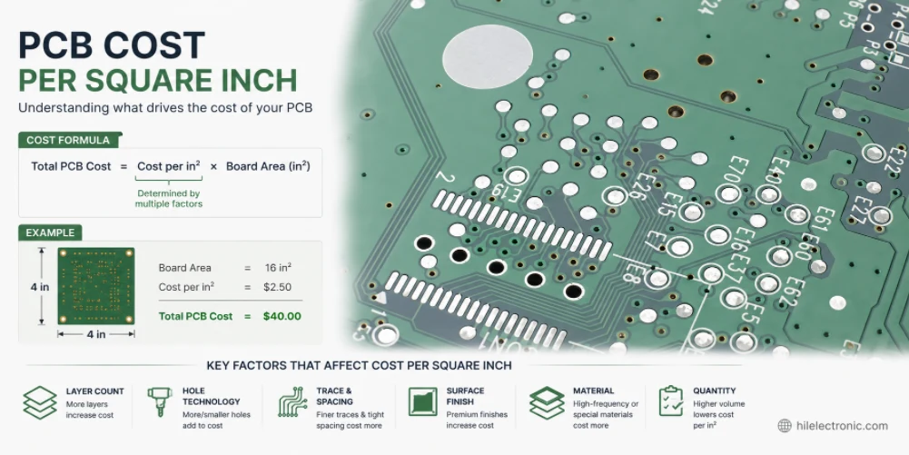 PCB Cost Per Square Inch: What Drives PCB Price and How to Reduce It