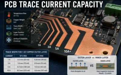 PCB Trace Width Calculator: How to Size Traces for Current, Voltage Drop, and Impedance