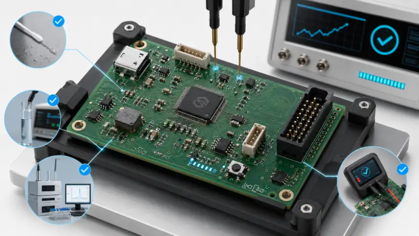 PCB cleaning cleanliness verification and reliability check