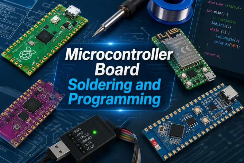 microcontroller board soldering and programming tutorial