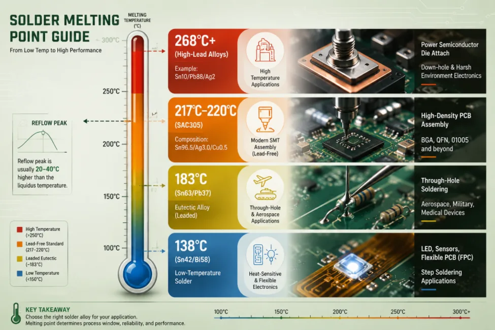 melting point of solder alloy guide chart