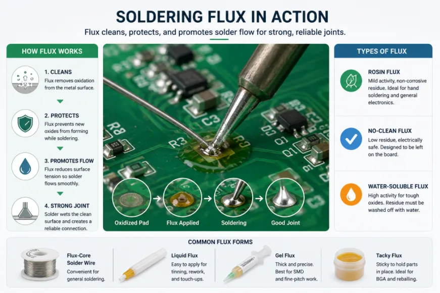 Soldering flux residue and cleaning for PCBA