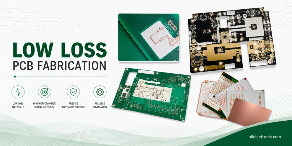 Low loss PCB fabrication for high-speed digital and RF applications