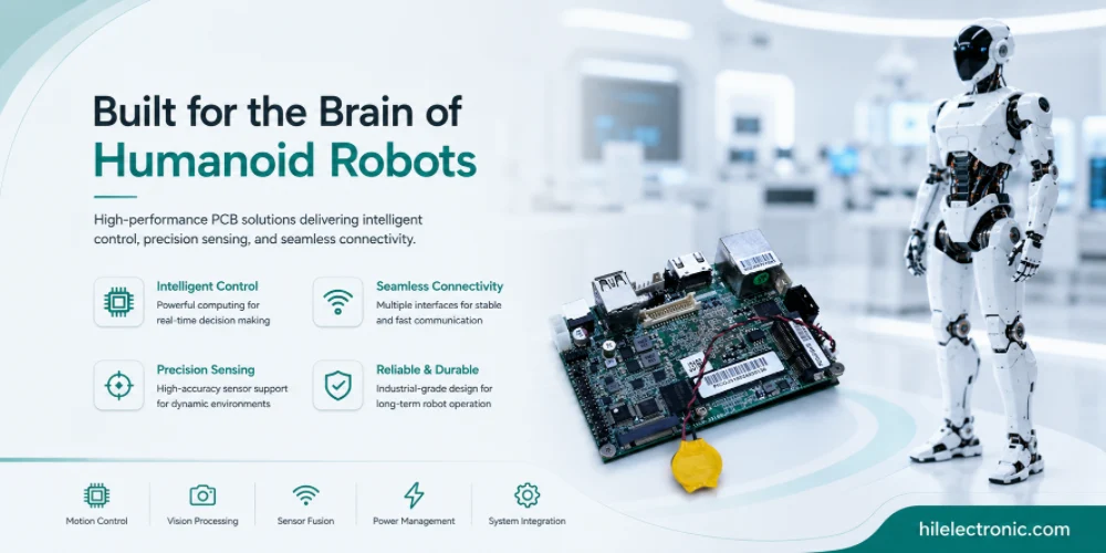 Humanoid Robot PCB for Joint Controllers, Perception, AI Compute and Power