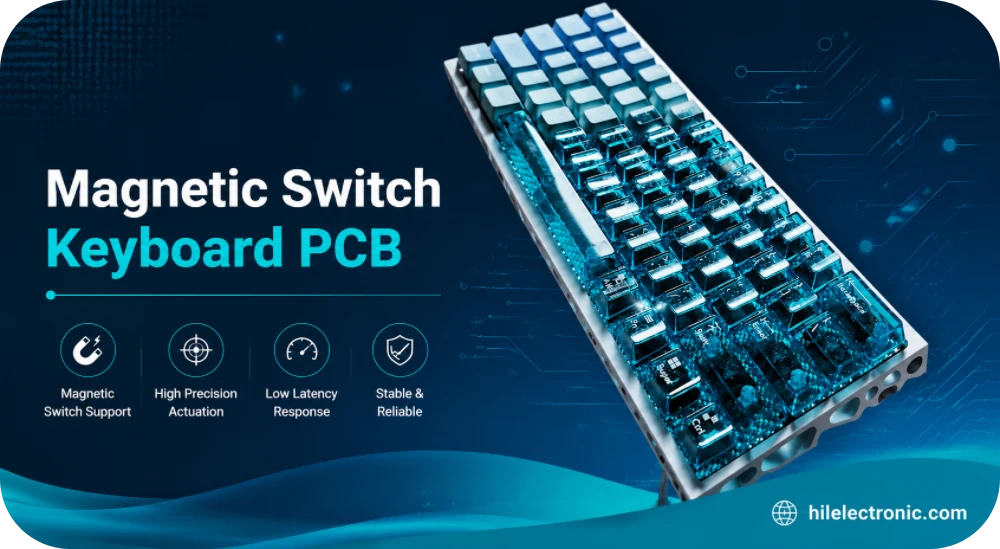 Magnetic switch keyboard PCBA with sensor calibration