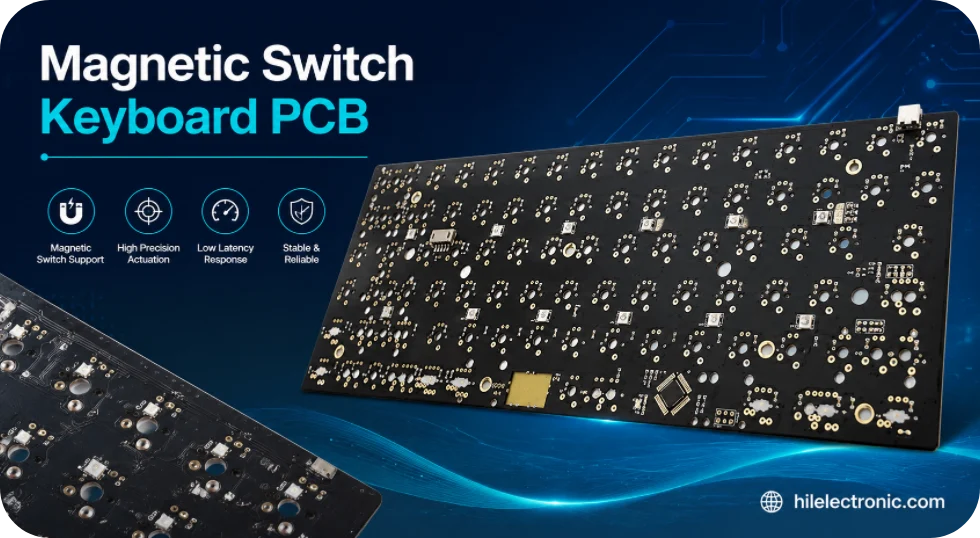 Magnetic Switch Keyboard PCB Manufacturing & PCBA