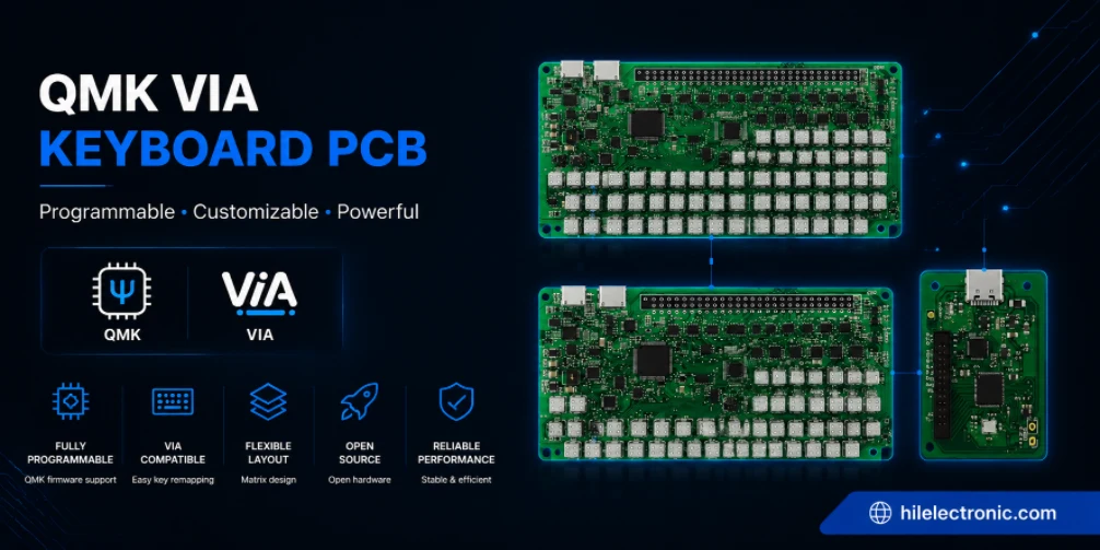 QMK VIA keyboard PCBA with USB-C and hot-swap sockets