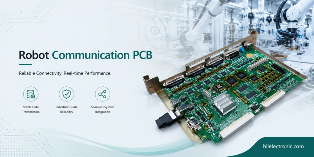 robot communication PCB for fieldbus, EMC control, and signal integrity