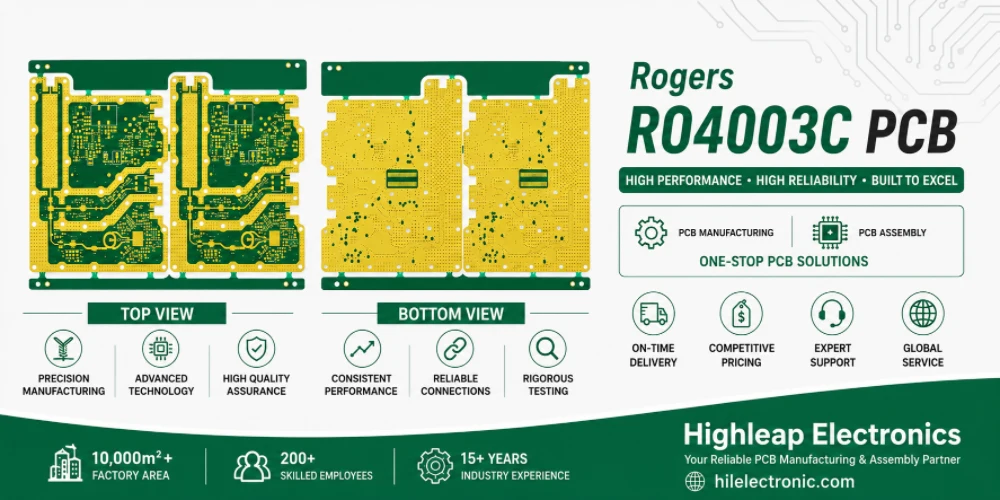 Rogers RO4003C PCB Manufacturer for RF and Hybrid Multilayer Boards