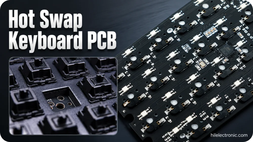 Hot-swap keyboard PCBA with switch socket assembly