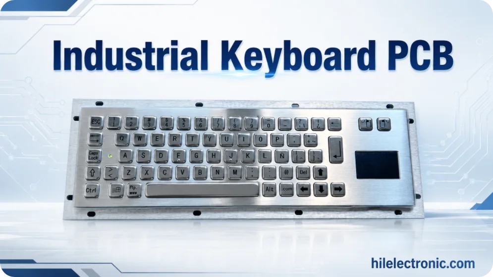 Industrial keyboard PCBA for control panel assembly