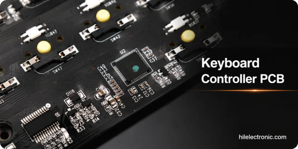 Keyboard controller PCBA with MCU programming circuit