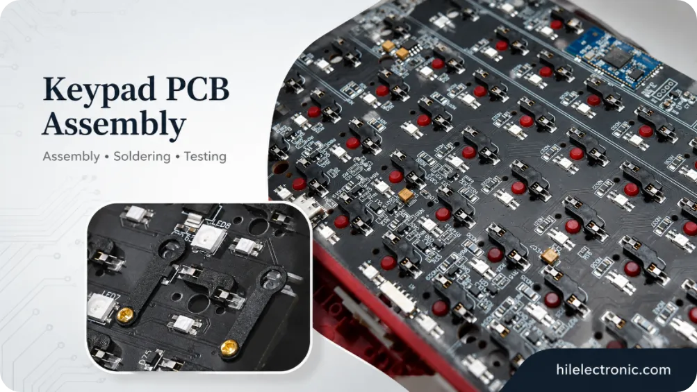 Keypad PCB assembly for custom control panels