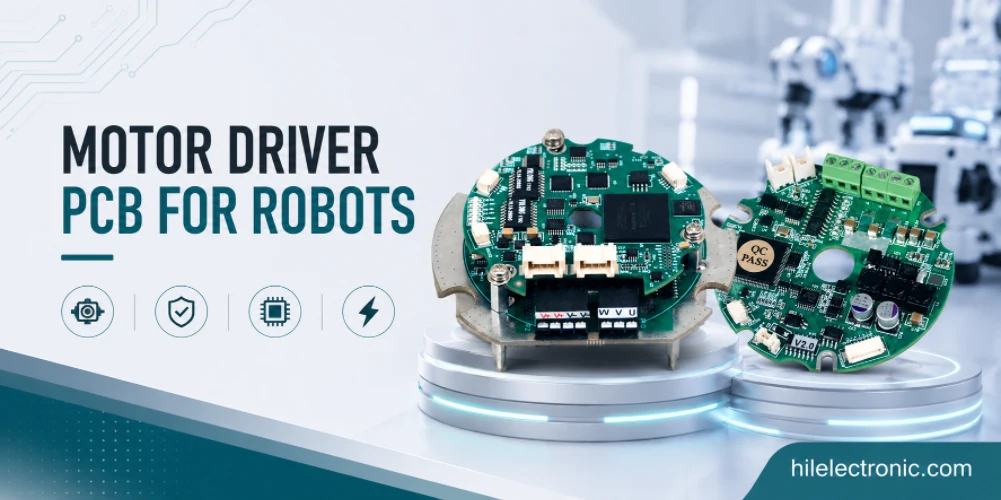 robot motor driver PCB for current sensing and thermal control