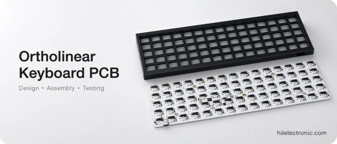 Ortholinear keyboard PCB for custom grid layouts