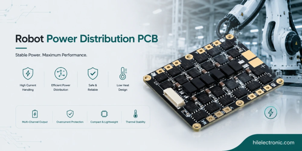 机器人电源分配PCB，用于DC-DC导轨、保护和时序控制