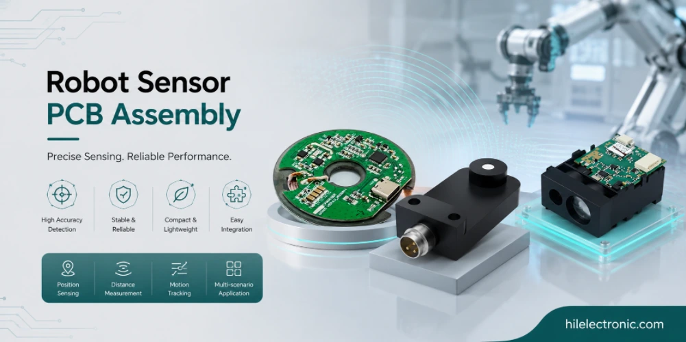 robot sensor PCBA for encoder, IMU, and force-sensing modules