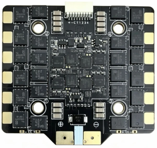 100A 4-in-1 ESC PCB manufacturing board example with high-current power components