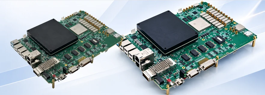 Overall RFSoC and GPU PCBA view
