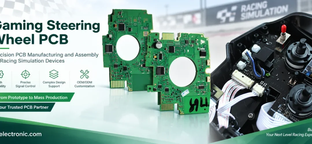 Gaming Steering Wheel PCB Manufacturing & Assembly for Button, Paddle, Encoder and Display Wheel-Rim Modules