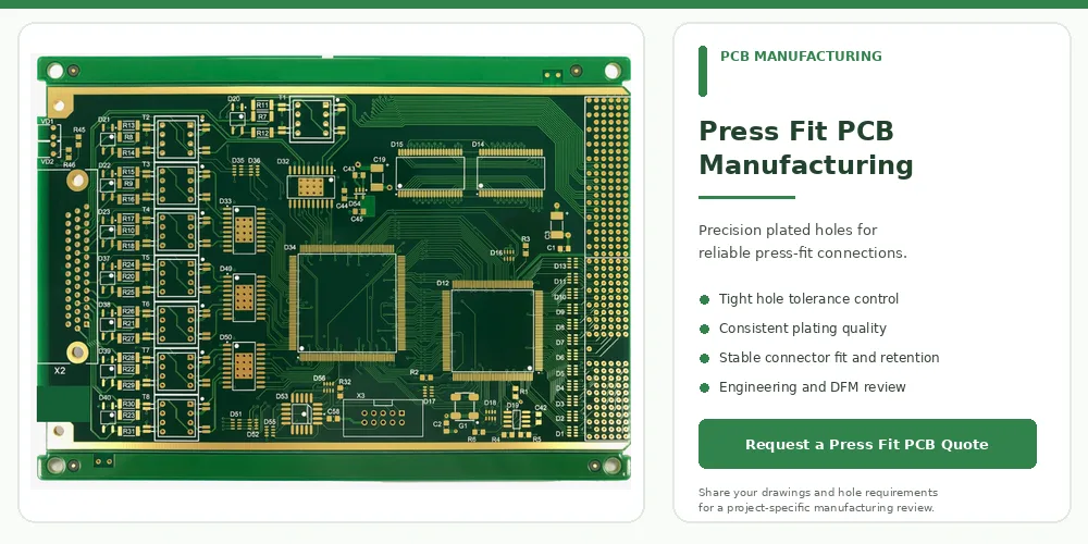 Precision Press Fit PCB Manufacturing with Tight Tolerances