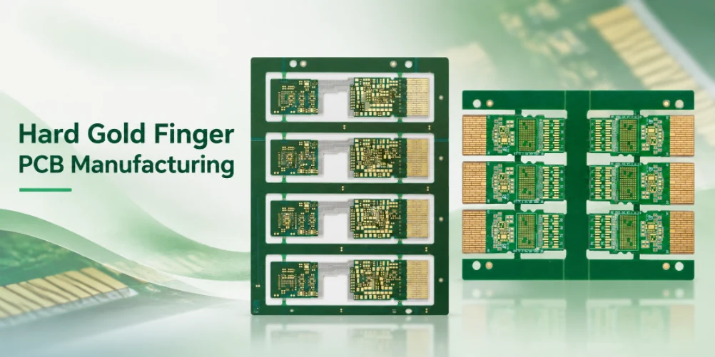 Panelized hard gold finger PCBs with connector contacts