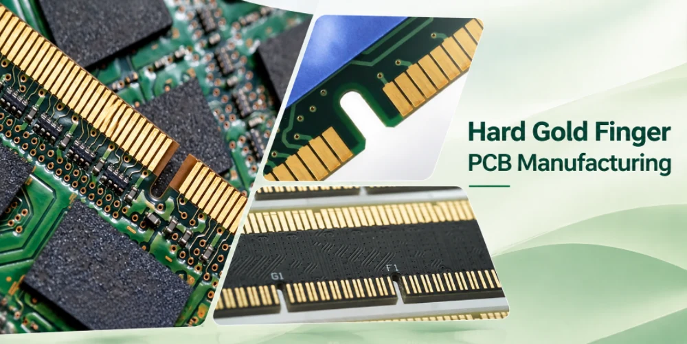 Hard gold finger PCB edge contacts and beveled connector edges